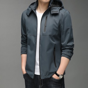 DOULEGAOYANG Sweat d'exterieur coupe-vent  avec capuche pour homme