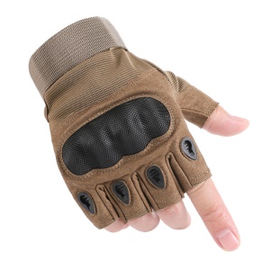 MADIANRUI Gants de protection extérieure en coque rigide demi-doigt
