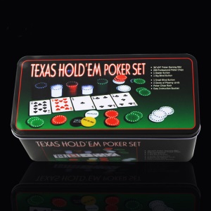 LANGDA Texas Jeu de poker carte Set 200 jetons avec nappe