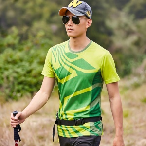 T-shirt extérieur col rond absorbe l'humidité et la transpiration sèche rapidement
