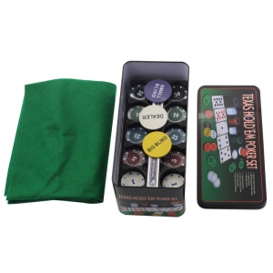LANGDA Texas Jeu de poker carte Set 200 jetons avec nappe