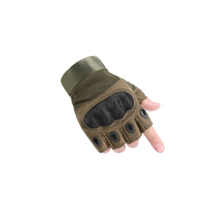 MADIANRUI Gants de protection extérieure en coque rigide demi-doigt