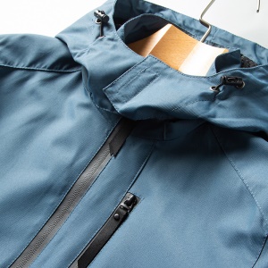 DOULEGAOYANG Sweat d'exterieur coupe-vent  avec capuche pour homme