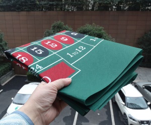 Table de jeu de cartes à jouer à double face avec nappe de jeu 90x180cm