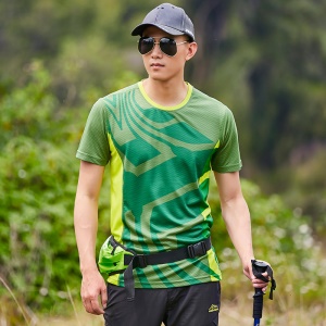 T-shirt extérieur col rond absorbe l'humidité et la transpiration sèche rapidement