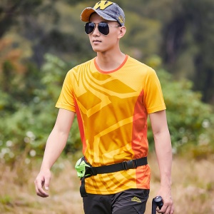 T-shirt extérieur col rond absorbe l'humidité et la transpiration sèche rapidement