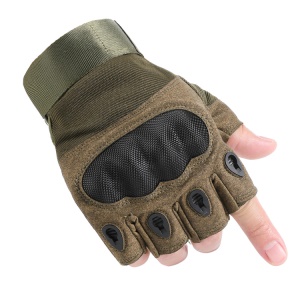 MADIANRUI Gants de protection extérieure en coque rigide demi-doigt