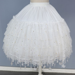 Jupe ajustable en mousseline de soie riche et dentelle