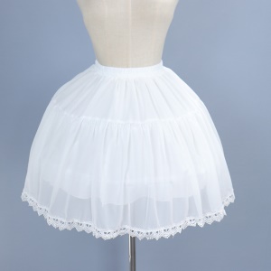 Jupe Pompon réglable en dentelle de mousseline de soie