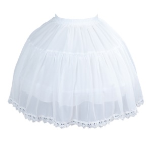 Jupe Pompon réglable en dentelle de mousseline de soie