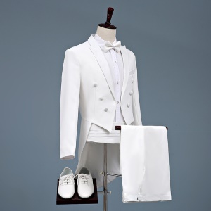 Ensemble smoking pour hommes une seule rangée avec une boucle imitation laine costume
