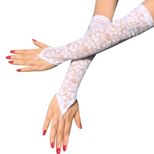 Gants de mariage crochet doigt dentelle