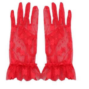 Liyuanwedding Gants de mariage en dentelle dentelle