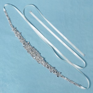 XY ceinture de mariée avec strass incrusté de soie
