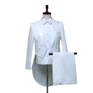 JINEN Ensemble  smoking pour hommes avec une boucle et une fente au milieu du dos Costume