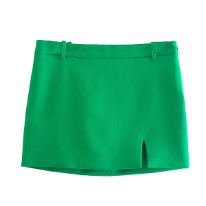 Ensemble costume professionnel pour femmes (Veste + mini jupe) avec  fente sur le côté