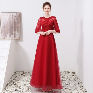 YANYUAN Robe de soirée pour femmes en tricot rouge