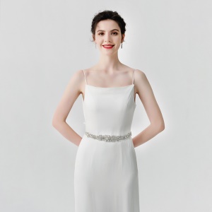 XY ceinture de mariée avec strass incrusté de soie