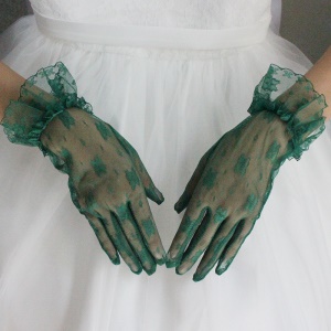 Liyuanwedding Gants de mariage en dentelle dentelle