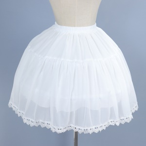 Jupe Pompon réglable en dentelle de mousseline de soie