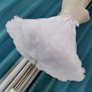 Jupe pelucheuse doublure blanche en coton
