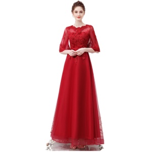 YANYUAN Robe de soirée pour femmes en tricot rouge