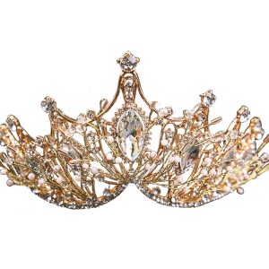 ANFAN Couronne de mariée  en alliage avec strass