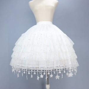 Jupe ajustable en mousseline de soie riche et dentelle