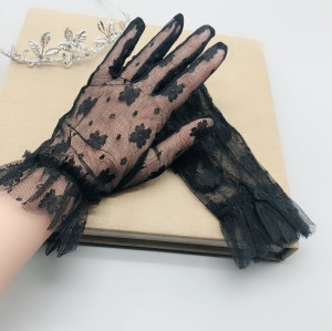 Liyuanwedding Gants de mariage en dentelle dentelle
