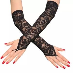Gants de mariage crochet doigt dentelle