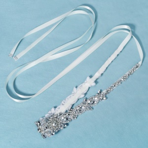 XY ceinture de mariée avec strass incrusté de soie