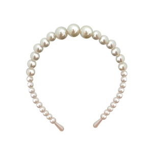 AOHUI Couronne de mariée avec perles
