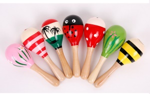Maracas pour enfants Jouets éducatifs en bois