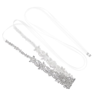 XY ceinture de mariée avec strass incrusté de soie