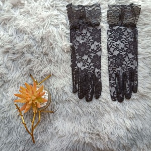 Gants de mariage dentelle fleur protection solaire