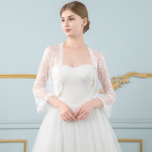 Châle écharpe de mariée dentelle protection solaire épaule