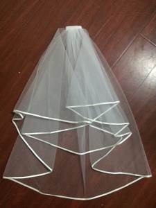 JQ-008 Voile de mariée double couche