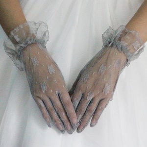 Liyuanwedding Gants de mariage en dentelle dentelle