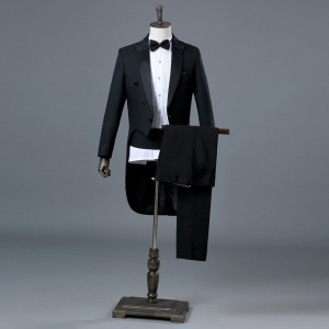 JINEN Ensemble  smoking pour hommes avec une boucle et une fente au milieu du dos Costume