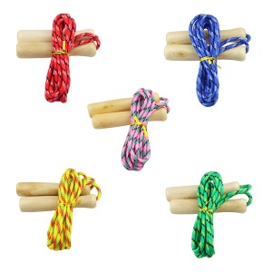 SHENLI Corde à sauter avec poignée en bois ressort colle/fil
