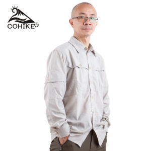 Chemise décontractée pour hommes séchage rapide protection solaire respirante