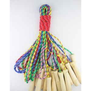 SHENLI Corde à sauter avec poignée en bois ressort colle/fil