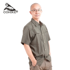 Chemise homme décontractée respirante casual manches courtes