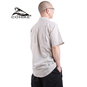 Chemise homme décontractée respirante casual manches courtes