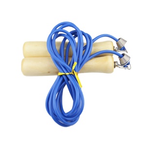 SHENLI Corde à sauter avec poignée en bois ressort colle/fil