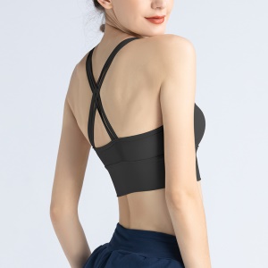 Débardeur de sport pour femmes avec bretelles croisées amortissantes