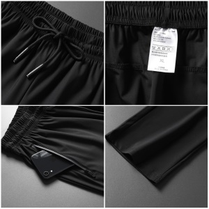 Pantalon de sport de plein air en soie de glace carbonique rapide haute élasticité