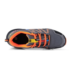 Chaussures de randonnée pour hommes en cuir givré semelle en caoutchouc