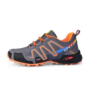 Chaussures de randonnée pour hommes en cuir givré semelle en caoutchouc