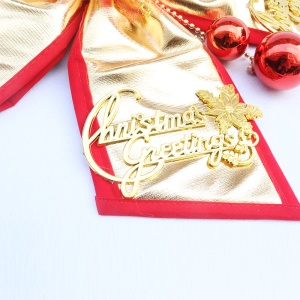 XUEQI ruban noeud en tissu brillant doré décorations de Noël
